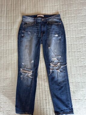 KanCan Distressed Dark Blue Ripped Jeans